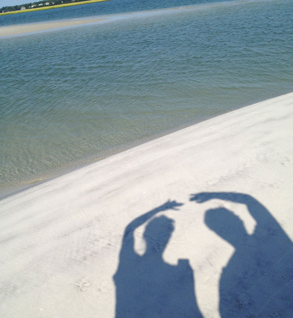 Abstract artist Claire Desjardins and her husband, David, play with their shadows.