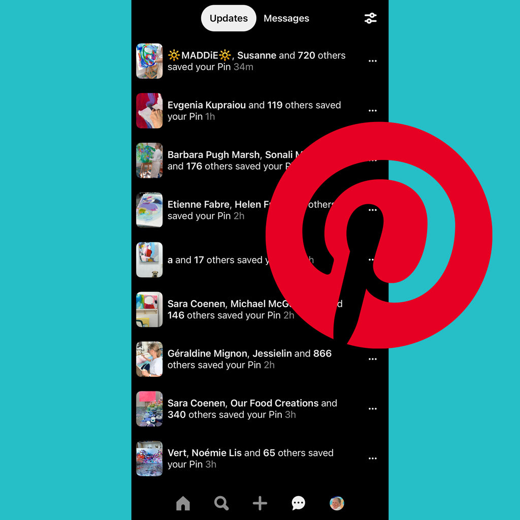 Choose the right social media platform (screenshot of Pinterest activity).