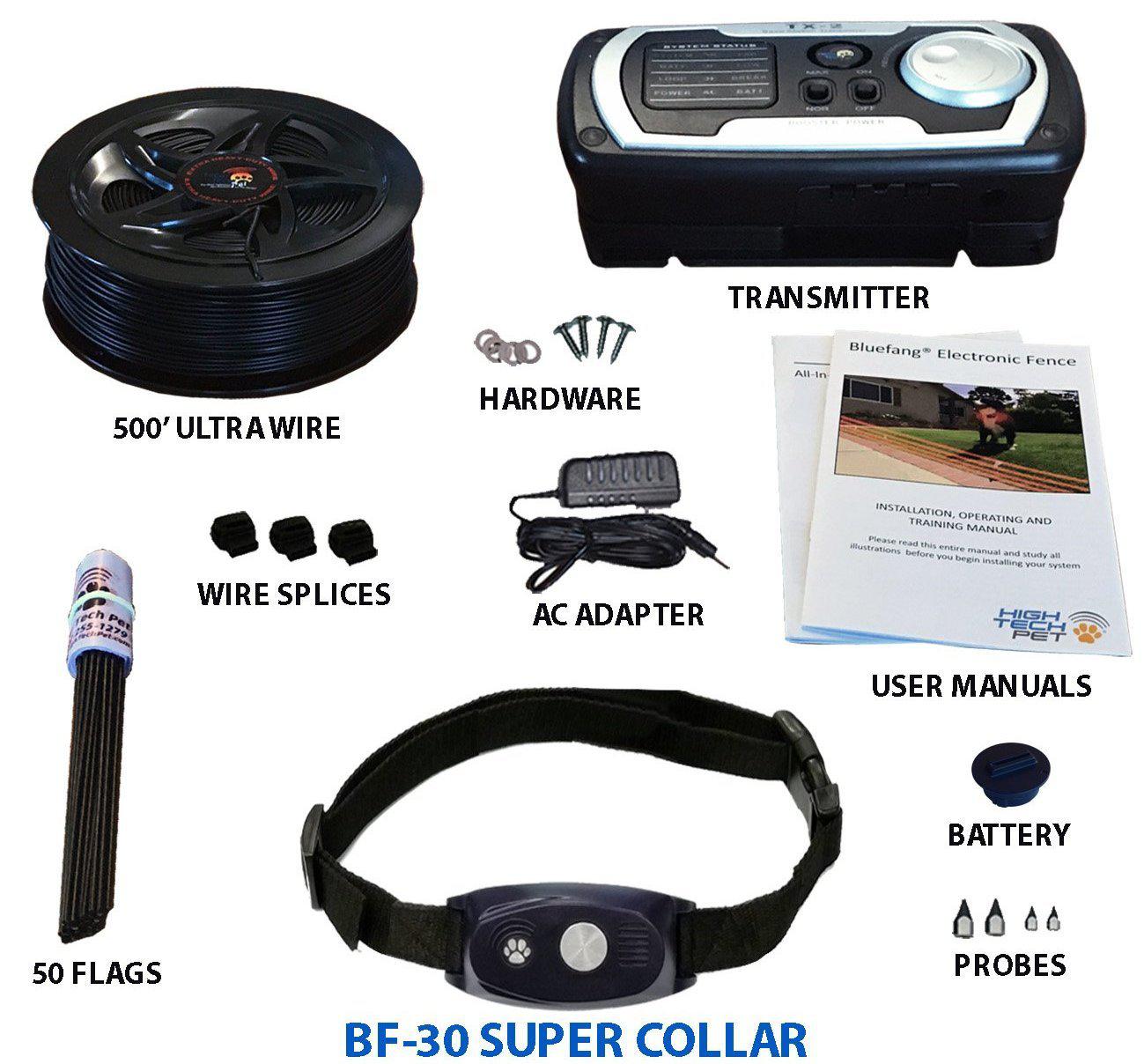 High Tech Pet Bluefang X-30 5-in-1 Remote Training And Electric Dog Fence Collar