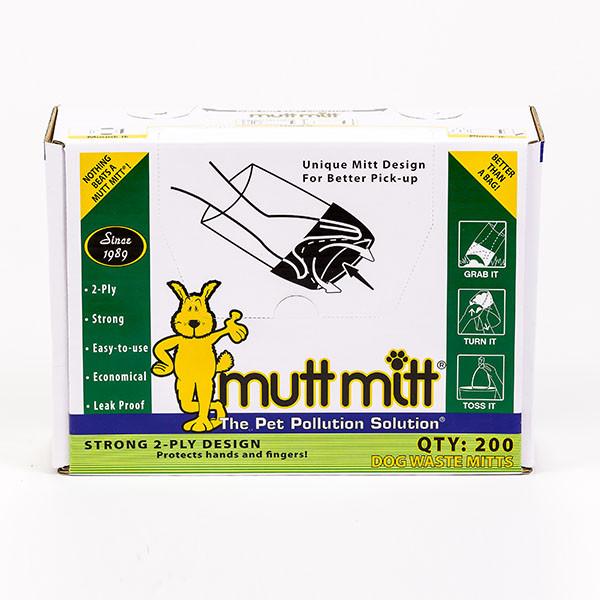 Denhaus Mutt Mitt 2-ply Dog Waste Bags - 200 Pack With Dispense-a-mitt Dispenser Box