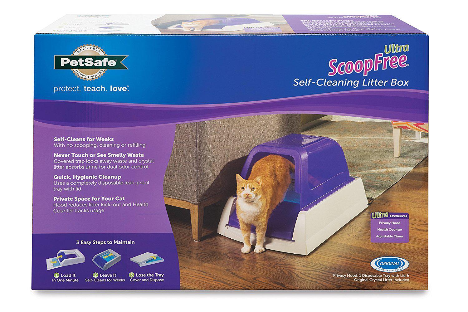 self cleaning litter box scoopfree