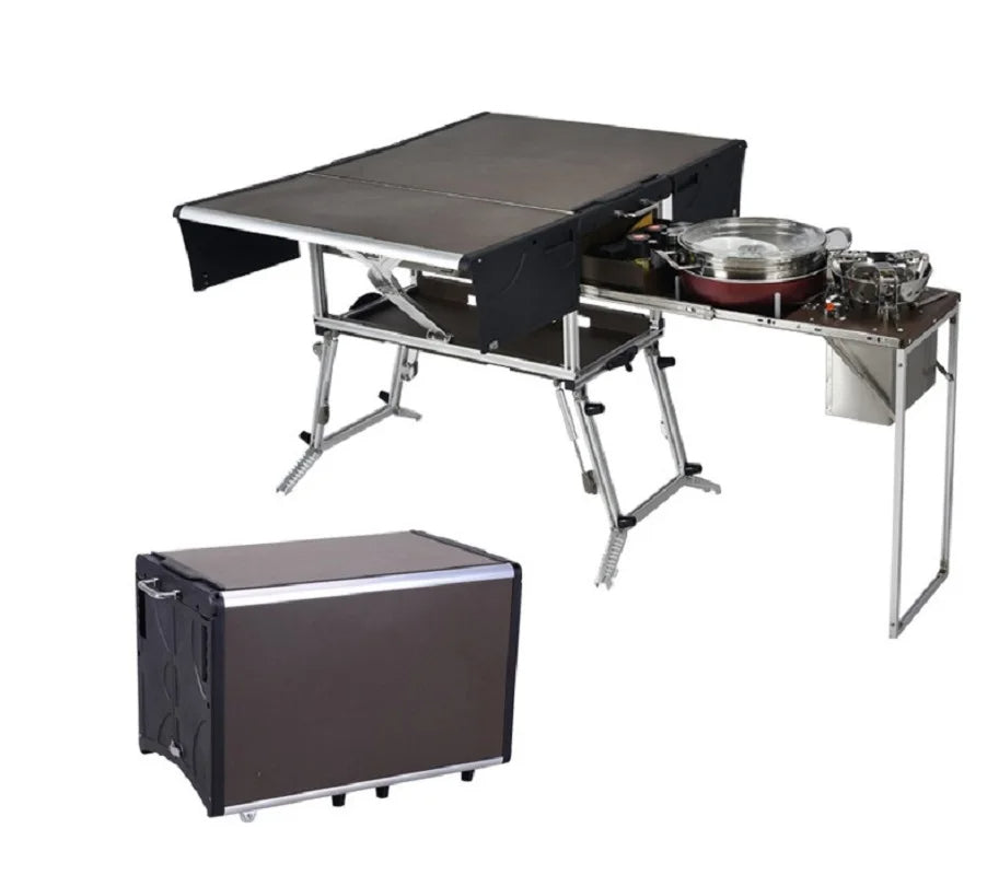 BULIN C650 Portable Kitchen Gas Stove Desk with Folding Stool oJ