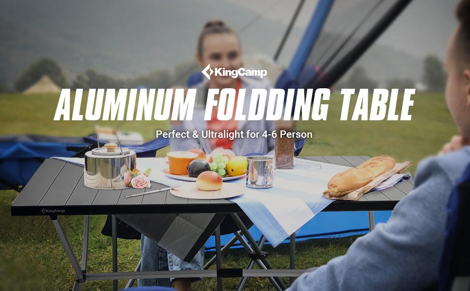 KingCamp DOLOMITE Camping Table Aluminum Roll-Up Beach Table