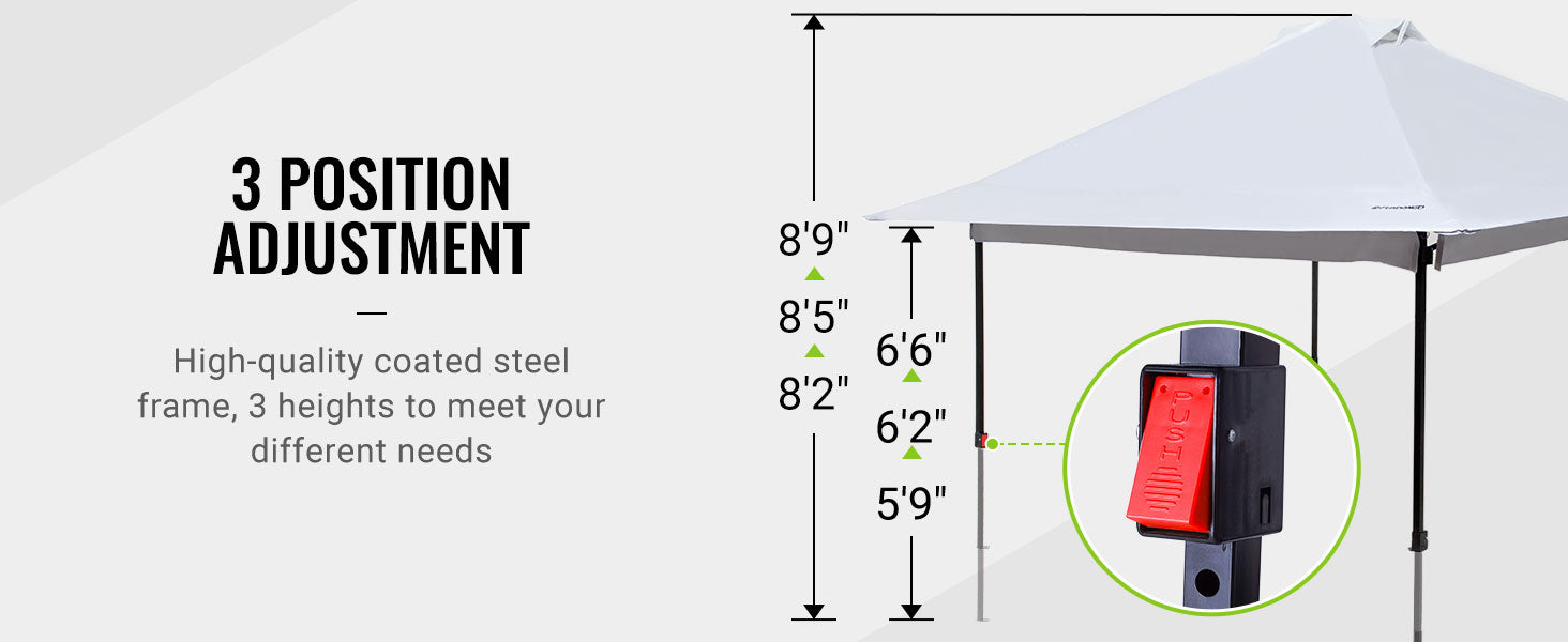 FUNDANGO 10x10ft Pop Up Outdoor Canopy Tent Sun Shelter Tent