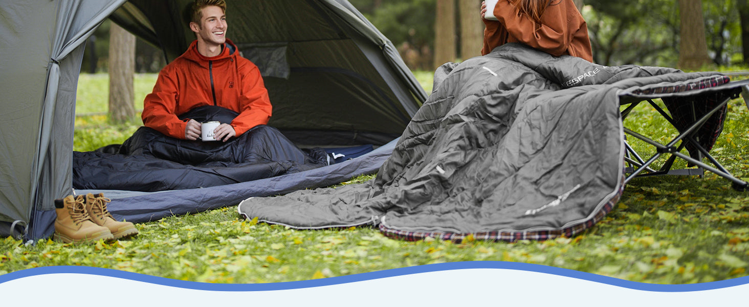 KingCamp FREESPACE 250 3-Season Plus Size Camping Sleeping Bag