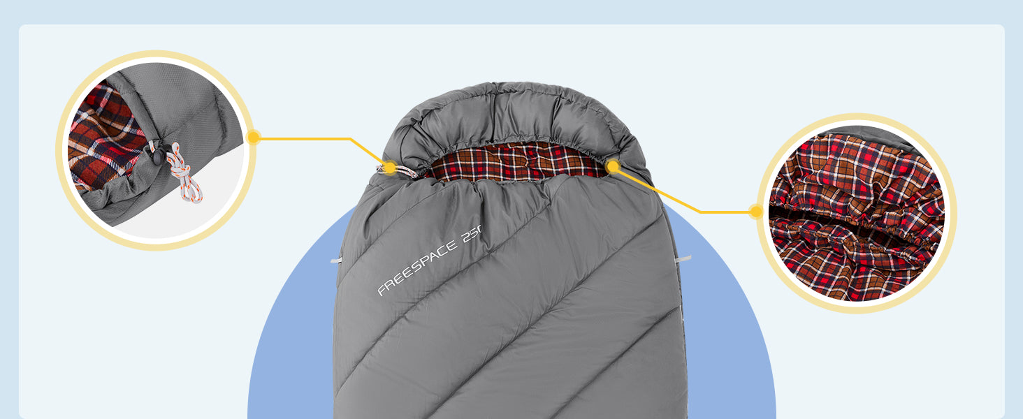 KingCamp FREESPACE 250 3-Season Plus Size Camping Sleeping Bag