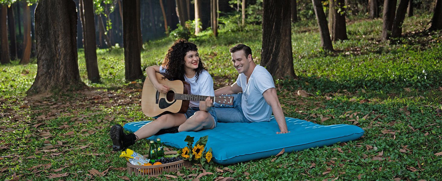 Double Sleeping Pad With Built-In Pillow