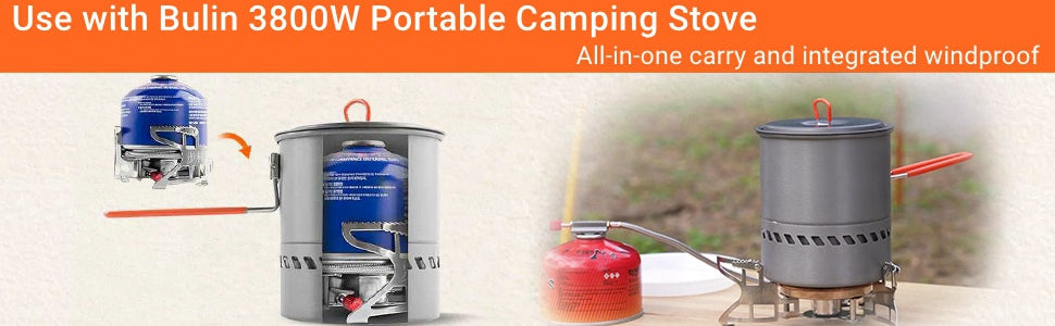 BULIN Camping Cooking Pot with Heat Exchanger