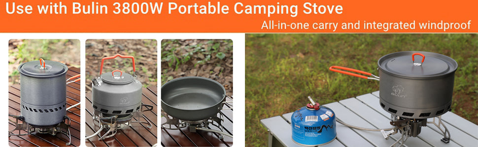 BULIN Camping Cooking Pot with Heat Exchanger