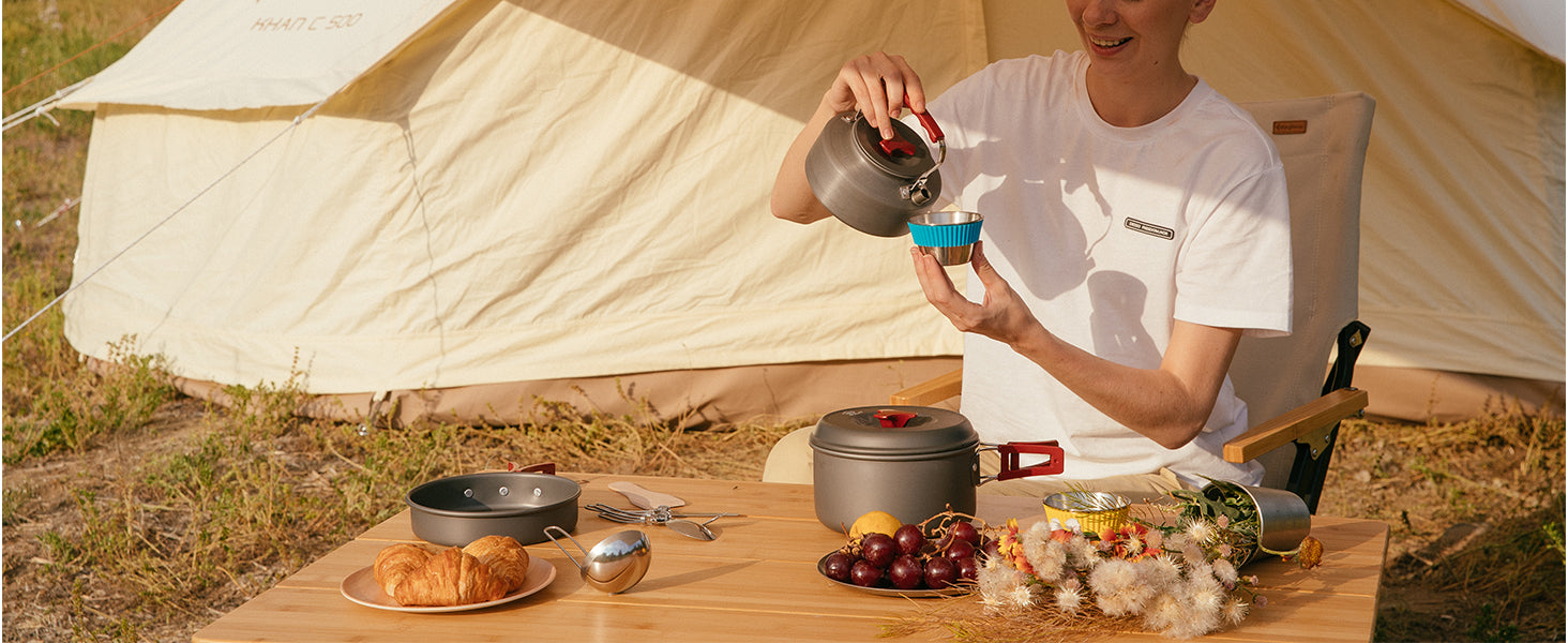 BULIN Camping Cookware C8N Lightweight Backpacking Cooking Set