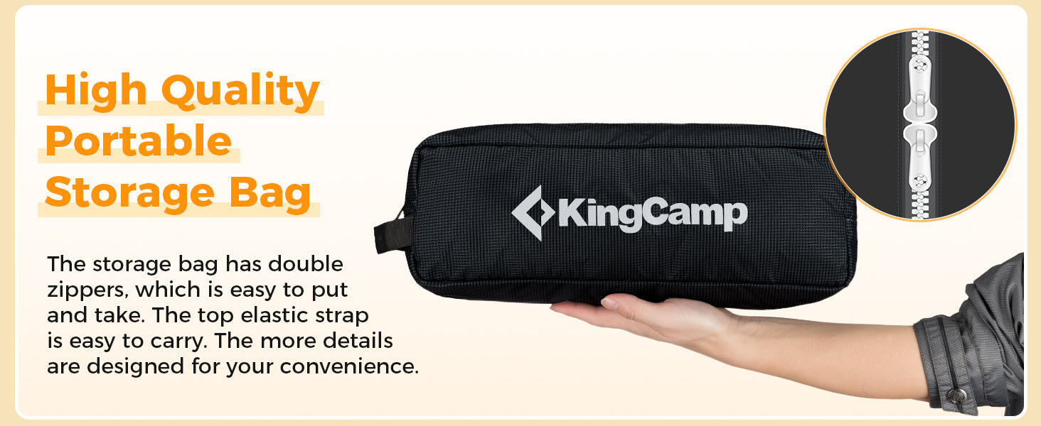 KingCamp Ultralight Camping Cot & Padding Set