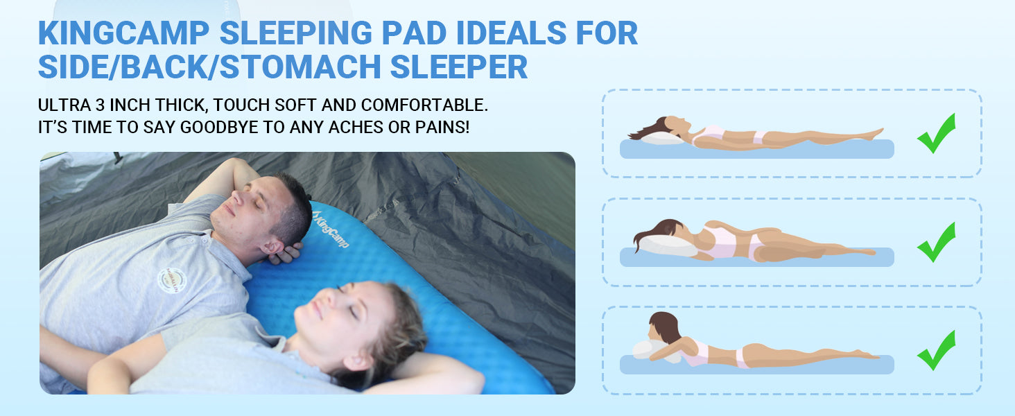 KingCamp DELUXE DOUBLE Double Self-inflatable Pad