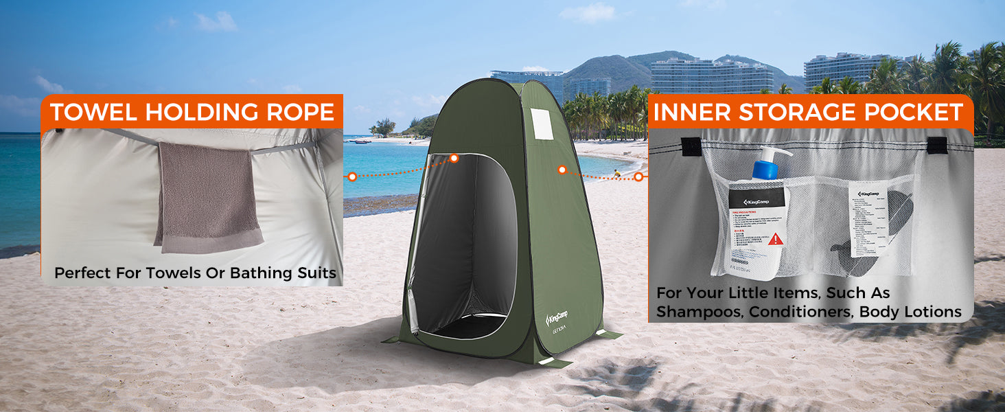 KingCamp GENOVA Portable Shower Tents for Camping, Pop Up Privacy Tent