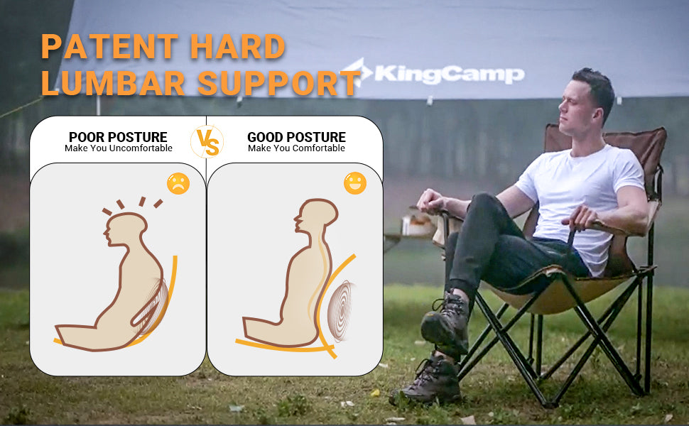 KingCamp DAPHNE Lumbar Support Folding Camping Chair