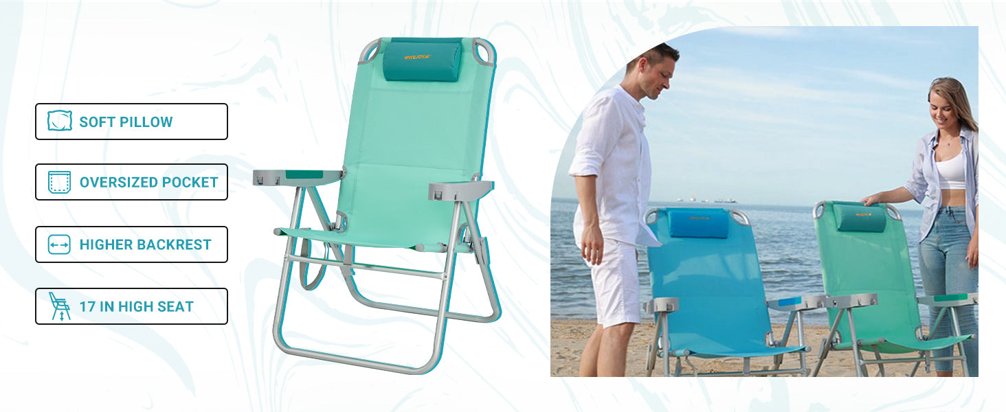 WEJOY Daydream 5 Position Beach Chair