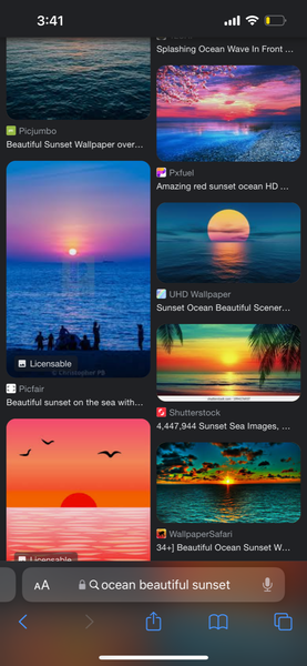 sunset photos on google