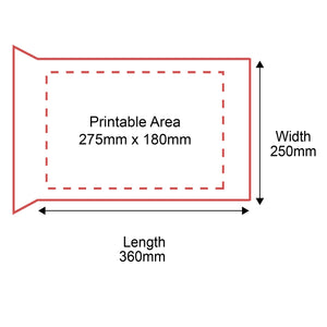 Corrugated Pocket Boxes - 360x250mm - Front Dimensions