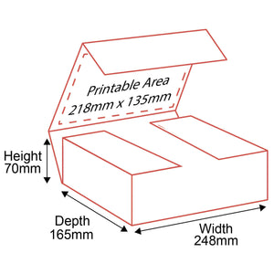 Book Wrap Mailers - 248x165x70mm - Inside Dimensions