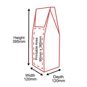 Brown Pinch Top Boxes Dimensions