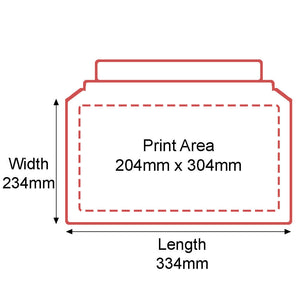 Capacity Book Mailers - 234x334mm - Front Dimensions