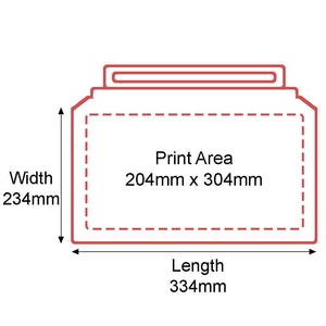 Capacity Book Mailers - 234x334mm - Rear Dimensions