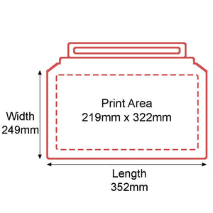 Capacity Book Mailers - 249x352mm - Rear Dimensions