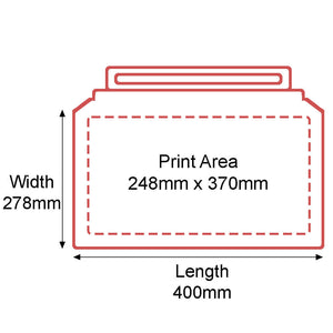 Capacity Book Mailers - 278x400mm - Rear Dimensions