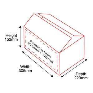Double Walled Boxes - 305x229x152mm - 1 Side