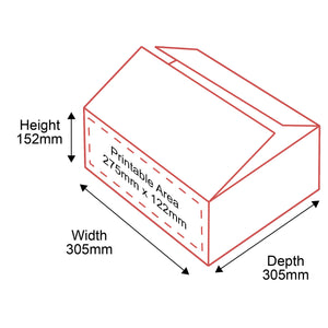 Double Walled Boxes - 305x305x152mm - 1 Side