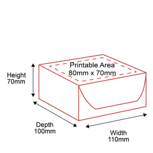 E-Commerce Box - 110x100x70mm - Outside Dimensions