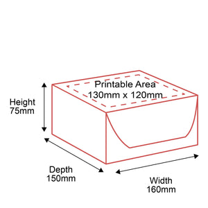 E-Commerce Box - 160x150x75mm - Outside Dimensions