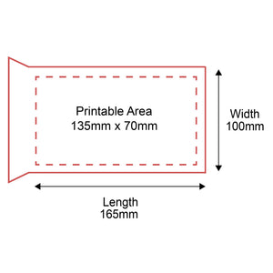 Padded Mailers - 100x165mm - Front Dimensions