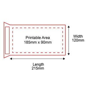 Padded Mailers - 120x215mm - Rear Dimensions