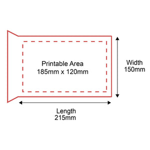 Padded Mailers - 150x215mm - Front Dimensions