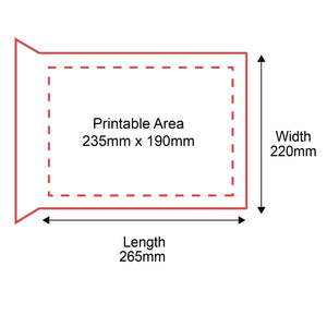 Padded Mailers - 220x265mm - Front Dimensions