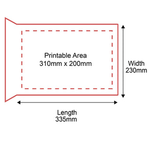Padded Mailers - 230x335mm - Front Dimensions