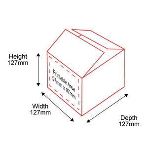 Single Walled Boxes - 127x127x127mm - 1 Side