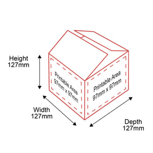 Single Walled Boxes - 127x127x127mm - 4 Sides