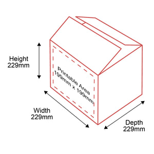 Single Walled Boxes - 229x229x229mm - 1 Side