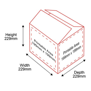 Single Walled Boxes - 229x229x229mm - 4 Sides