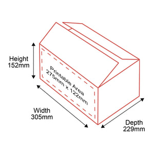 Single Walled Boxes - 305x229x152mm - 1 Side