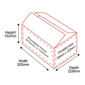 Single Walled Boxes - 305x229x152mm - 4 Sides