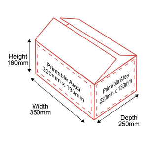 Single Walled Boxes - 350x250x160mm - 4 Sides