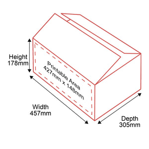 Single Walled Boxes - 457x305x178mm - 1 Side