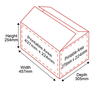 Single Walled Boxes - 457x305x254mm - 4 Sides