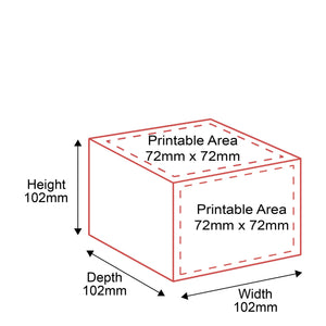 Small Parcel Boxes - 102x102x102mm - Outside Dimensions