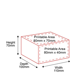 Small Parcel Boxes - 110x100x70mm - Outside Dimensions