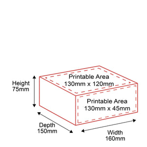 Small Parcel Boxes - 160x150x75mm - Outside Dimensions