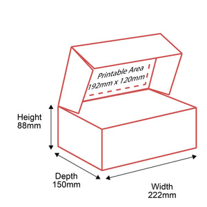 Small Parcel Boxes - 222x150x88mm - Inside Dimensions