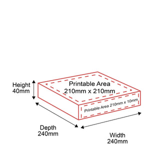 Small Parcel Boxes - 240x240x40mm - Outside Dimensions